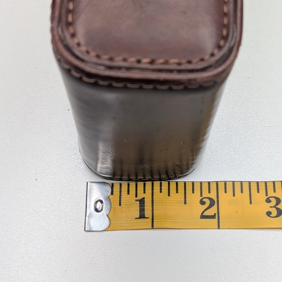 Vintage Brown Camera Bag Small Crossbody Belt Structured - Picture 5 of 7